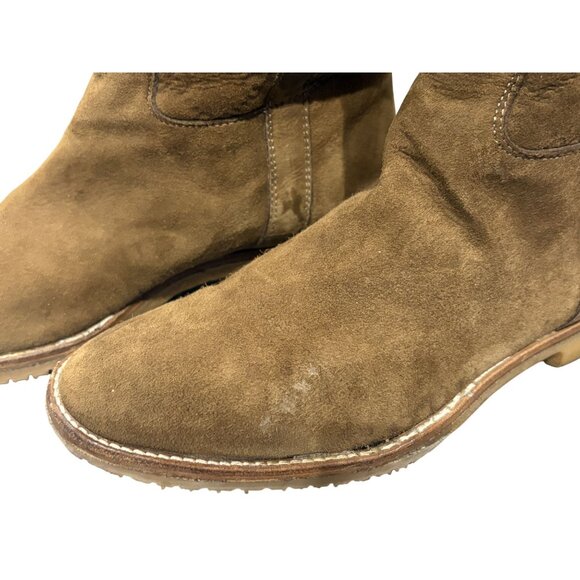 Gucci Suede Monogram Shearling Boots in Brown with Dustbag - Picture 12 of 12